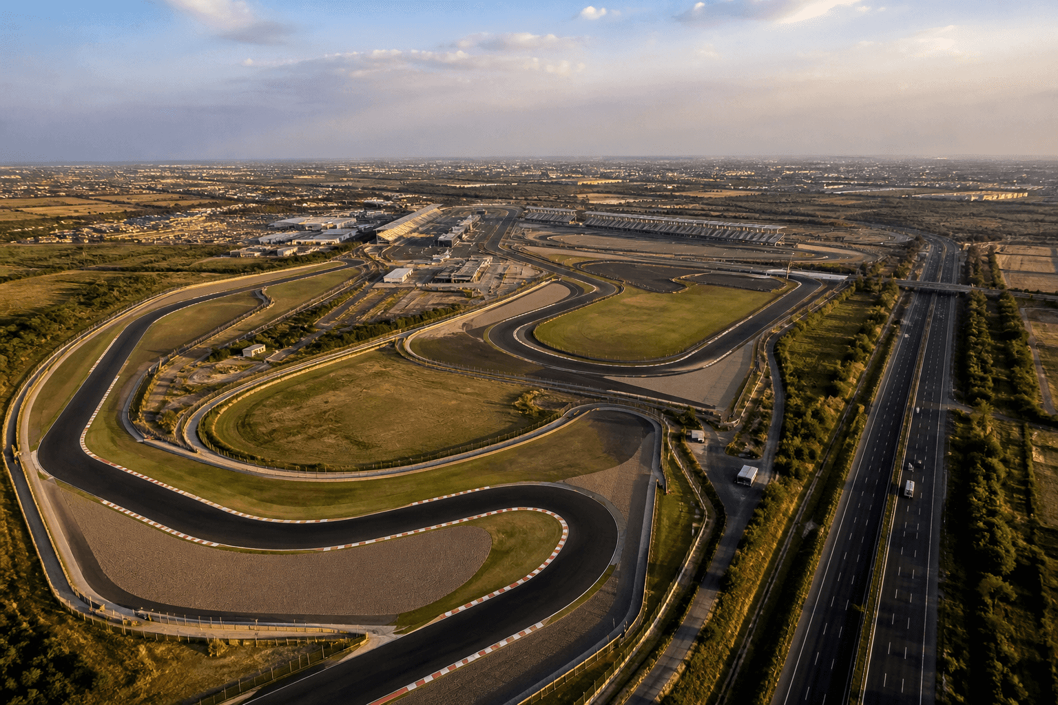 Racing circuit on the expressway belt