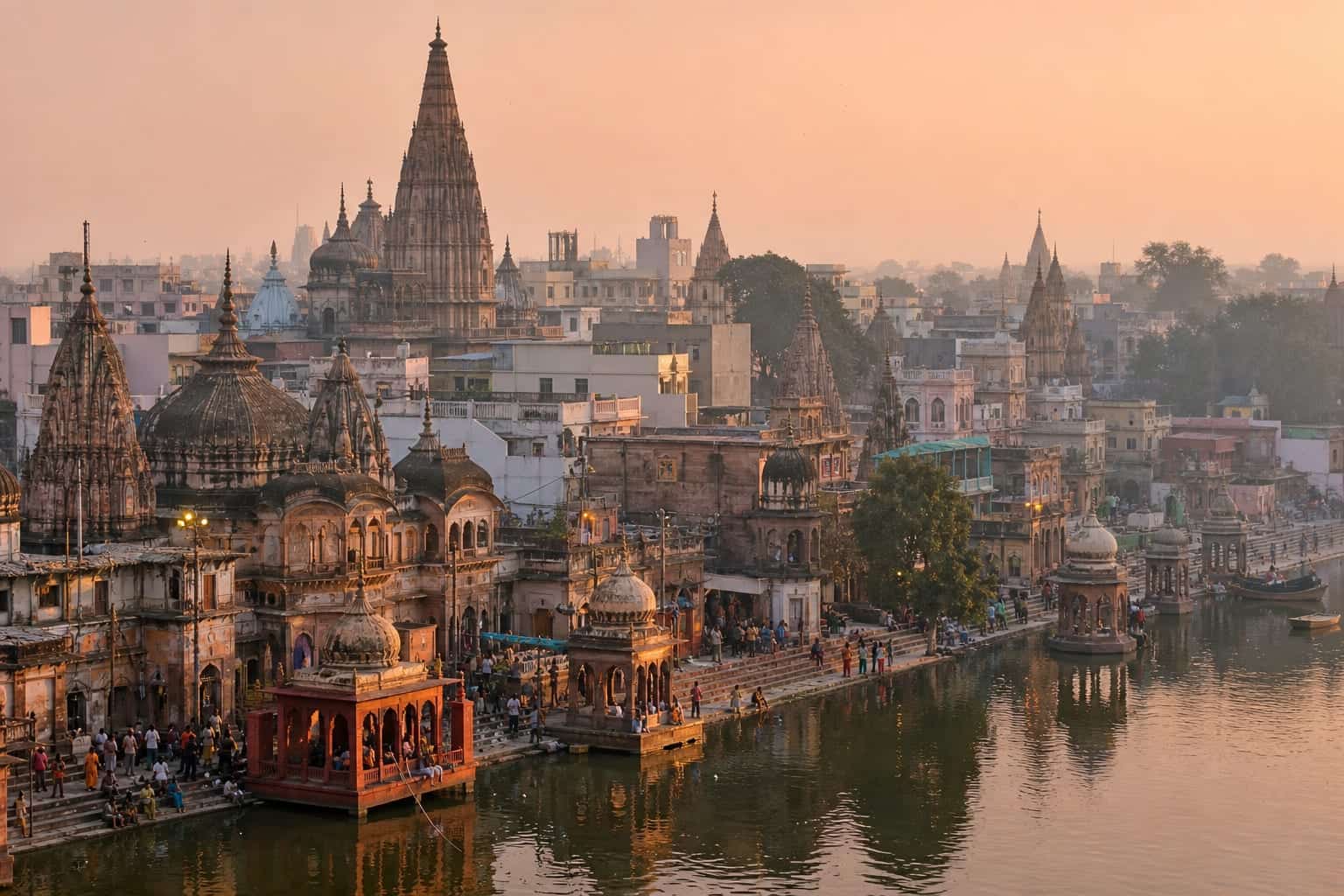 Temple complex in Vrindavan