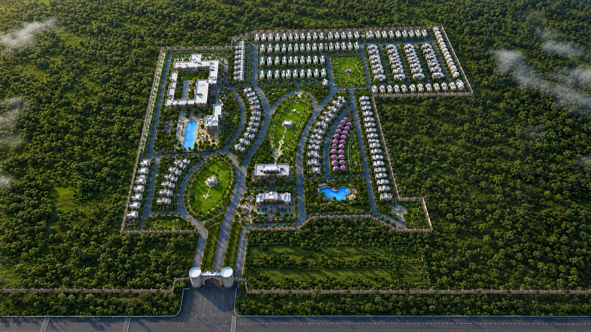 Aerial master plan of Laadli Govindvan