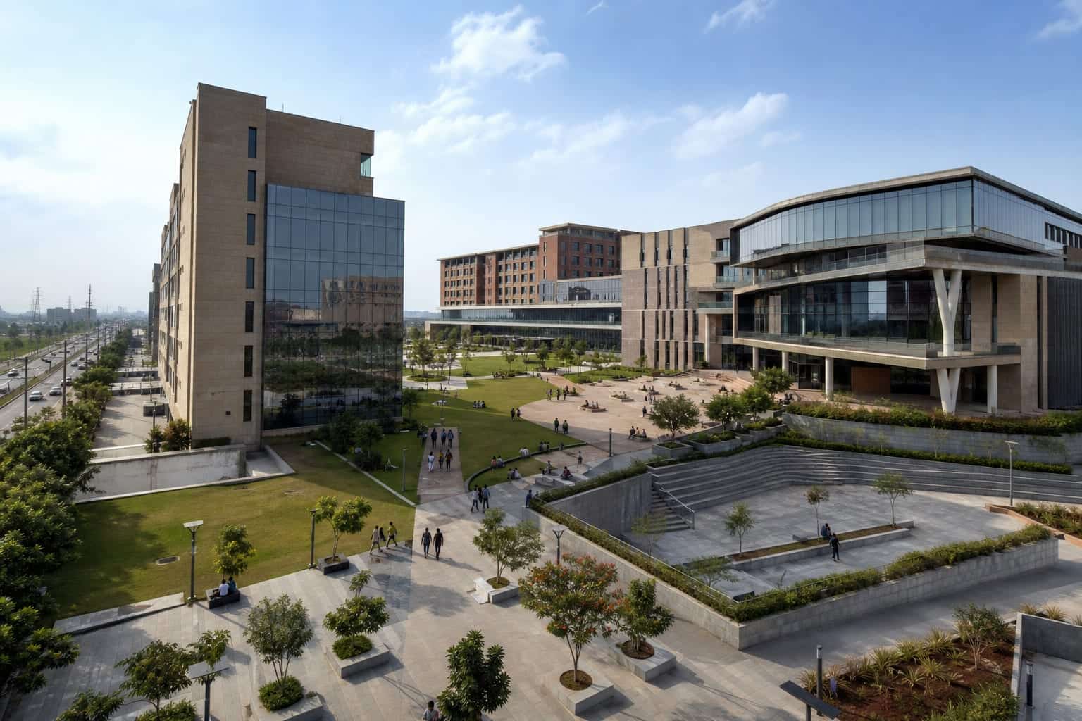 University campus near the Vrindavan highway