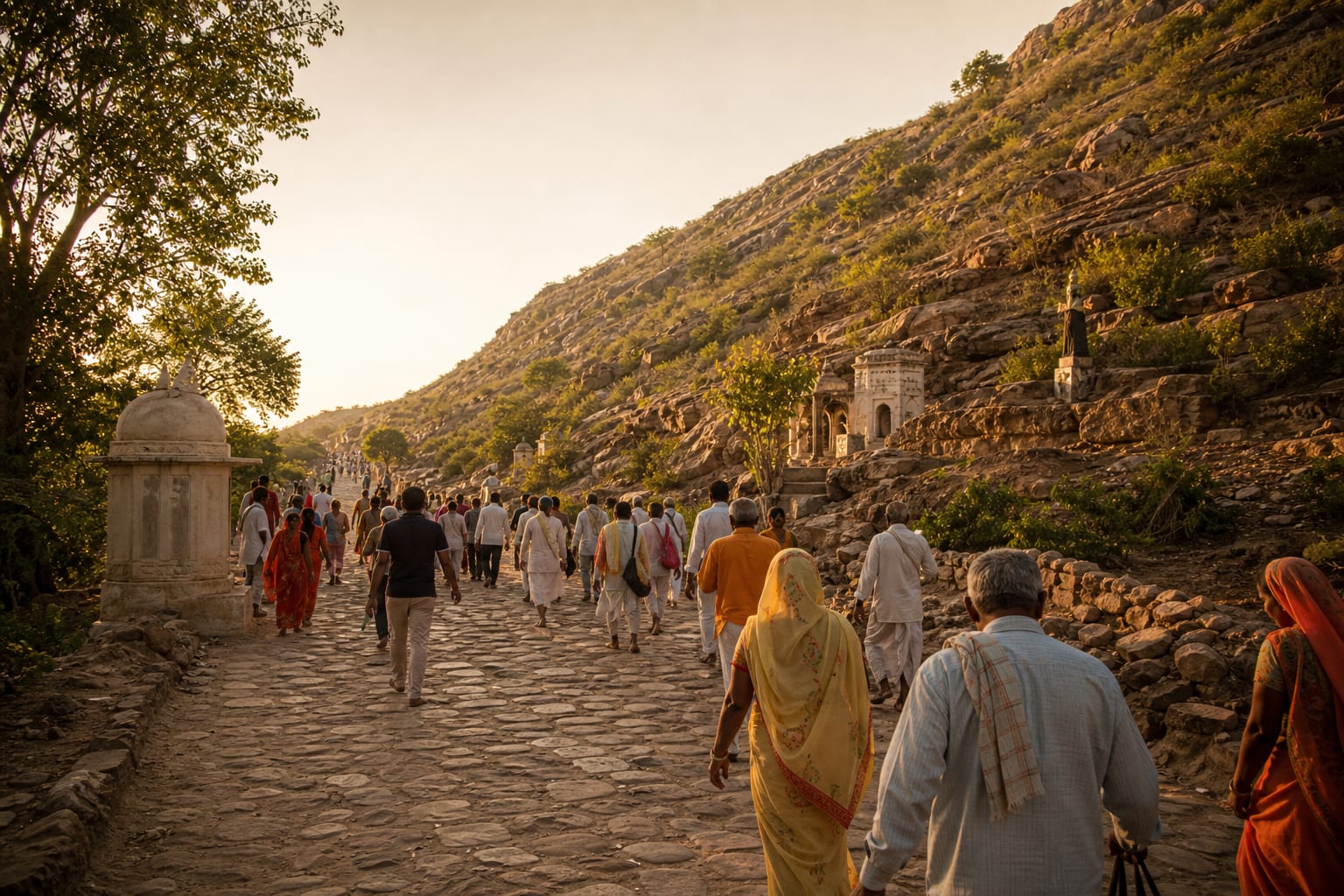Pilgrims on the Govardhan Parikrama Marg