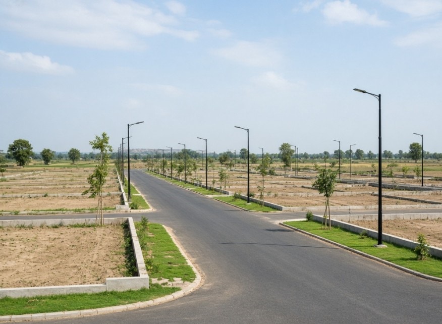 Expected launch pricing view of Lalita Kunj township roads