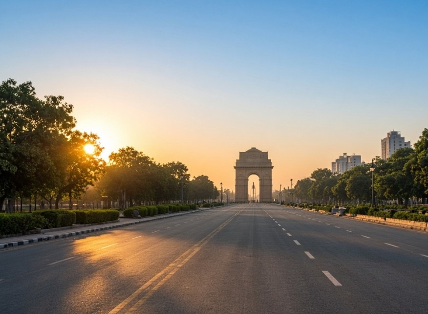 Drive from Vrinda Vatika Homes to New Delhi along India Gate