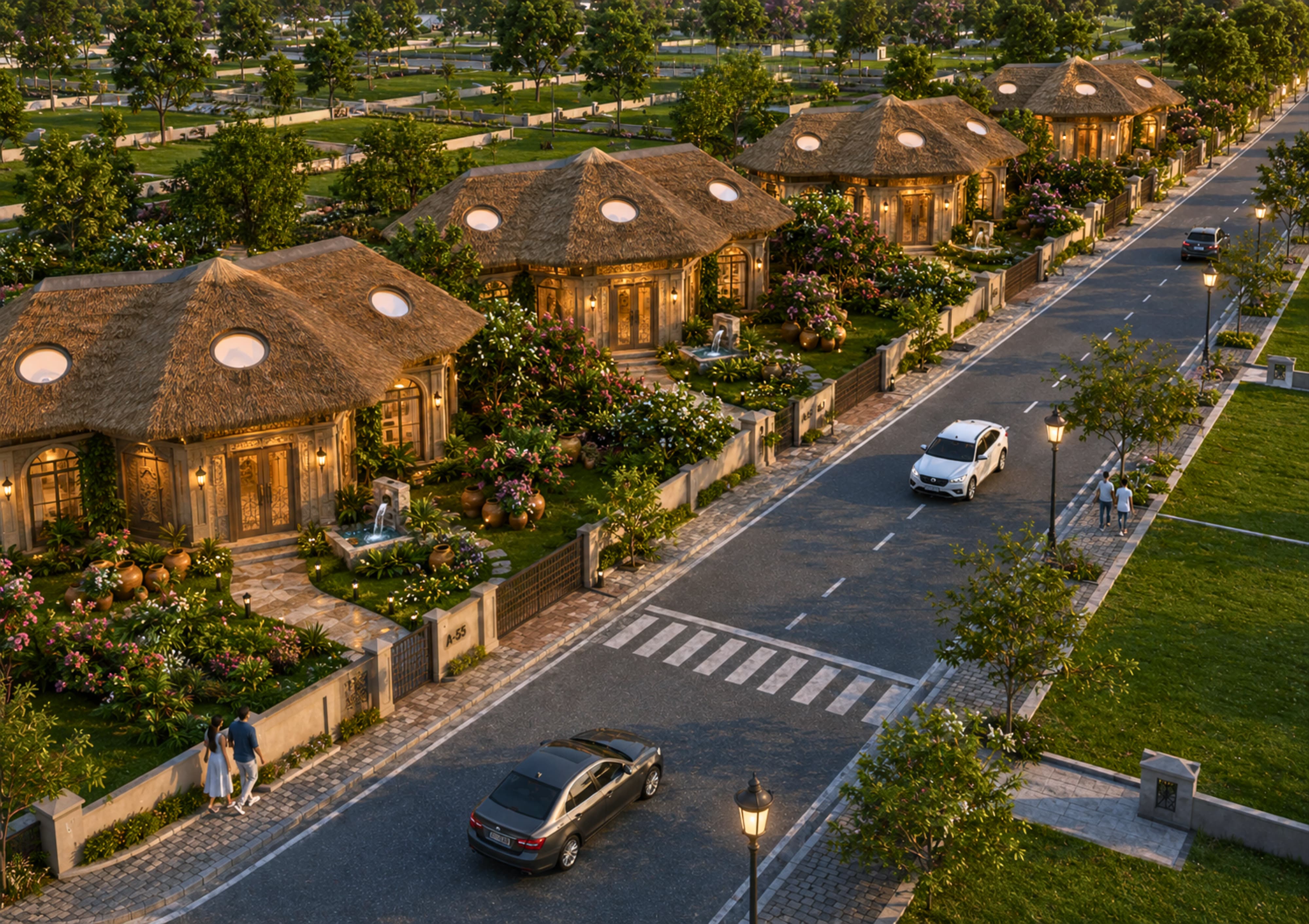Planned internal road and homes at Laadli Govindvan